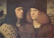 Giovanni Cariani Portrait of Two Young Men (mk05) oil painting